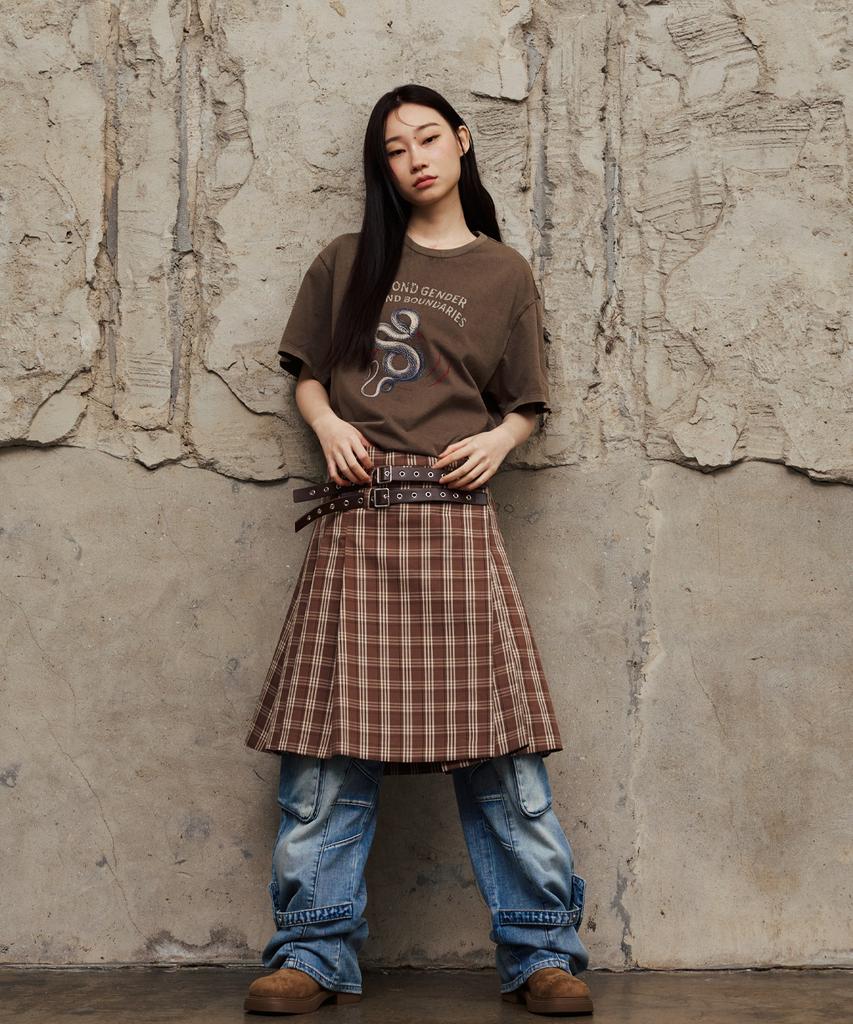 VETEZE Bgbb Snake Garment Dyed Half T (Brown)
