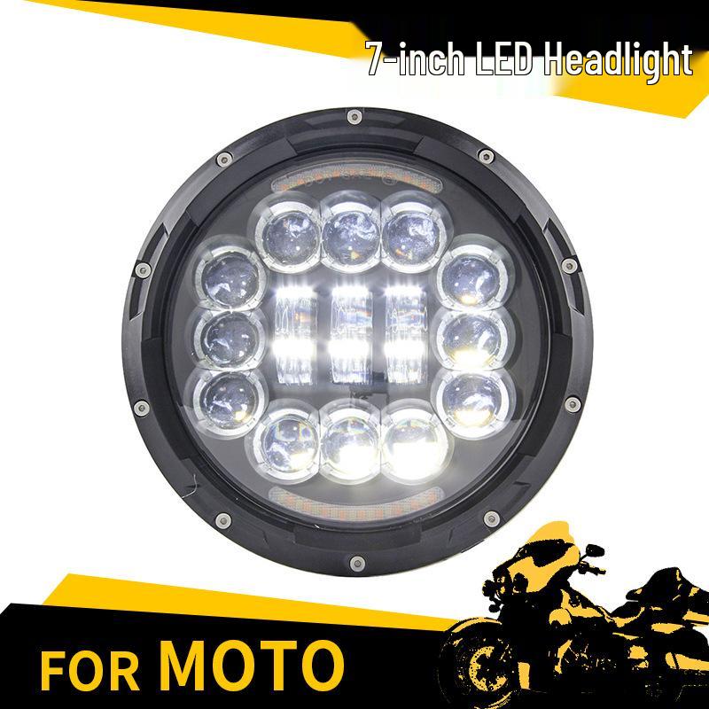 7" LED Wrangler Headlights for Jeep/Harley, 90W Super Bright with High/Low Beam.