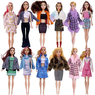 4 Sets/Pack Doll Clothes Handmade Fashion Casual Suit Outfits Coat Clothing Accessories for 11.5in/30cm Dolls Toys For Children