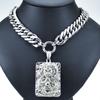 Men Women The "Chinese LONG" Pendant Chain Stainless Steel Burnishing Necklace