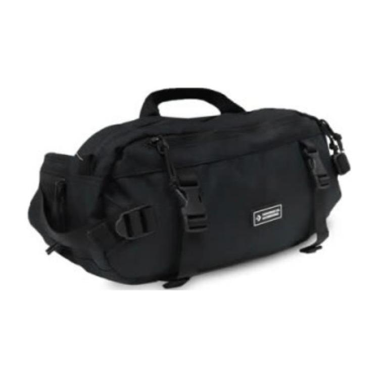 New Converse Fabric Fanny Pack Crossbody Bags Regular Unisex Black 10022101-A01