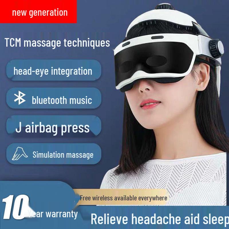 Automatic Scalp Massager Helmet for Migraine and Fatigue Relief, Sleep Aid, and Meridian Dredging.