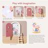 Dollhouse Cartoon Elf Door Room Wall Decoration Mini Fairy Door Ornaments Wood Fairy Elf Door