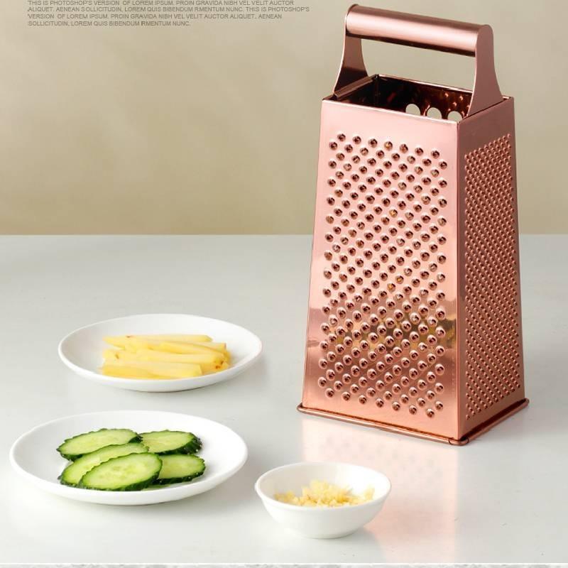 Kitchen Steel Stainless 4 Sided Box Food Grater Vegetable Cheese Shredder Slicer