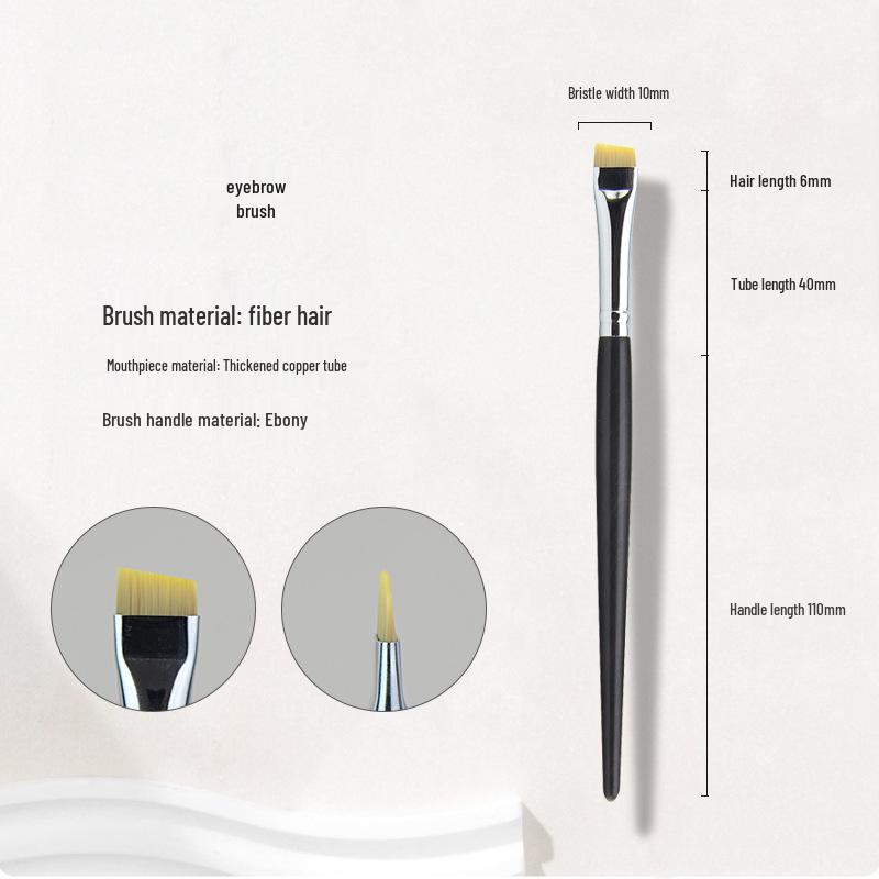 

Mei Mou Lang Ebony Eyeshadow Brush Set: Animal Hair, Light Sheep Wool, Detail Blending, Facial Brushes.