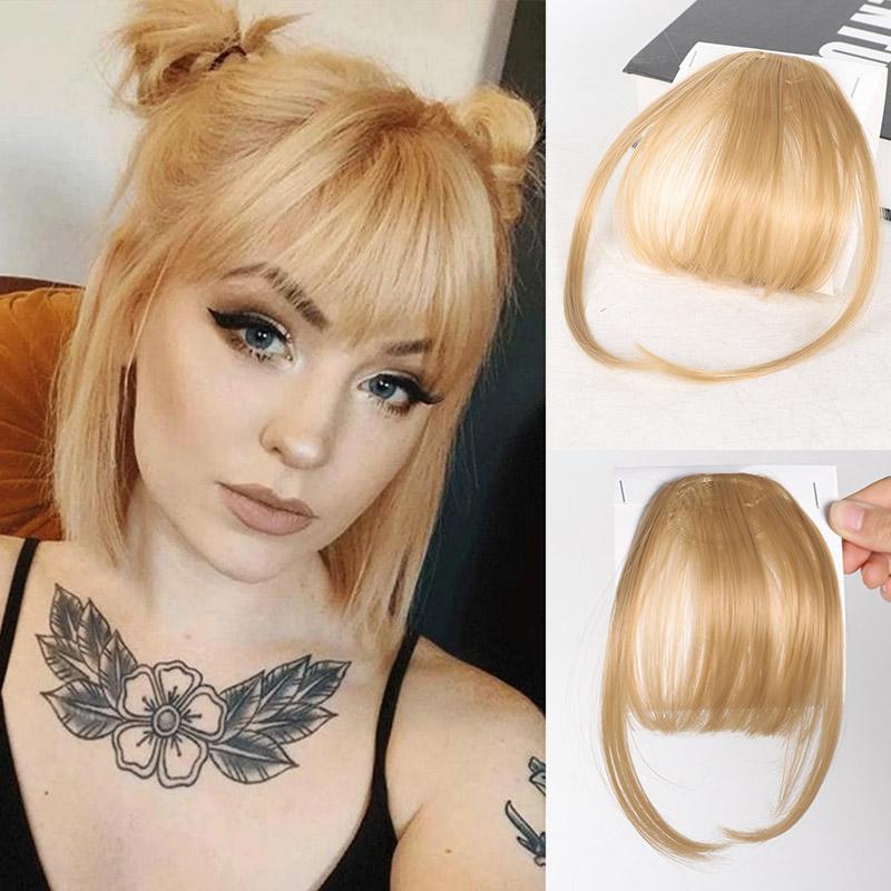 Bangs Wig Synthetic Bangs Lady Invisible Bangs  Age Reduction Forehead Wig Piece Wigs For Women A Variety of Colors Are Available