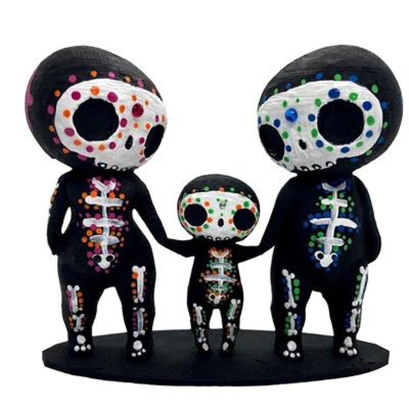Sugar Skull Couple Statue Decoration, Sugar Skull Couple Figurine, Christmas gift, Stocking stuffers, Valentine's Day gift, girlfriend gift