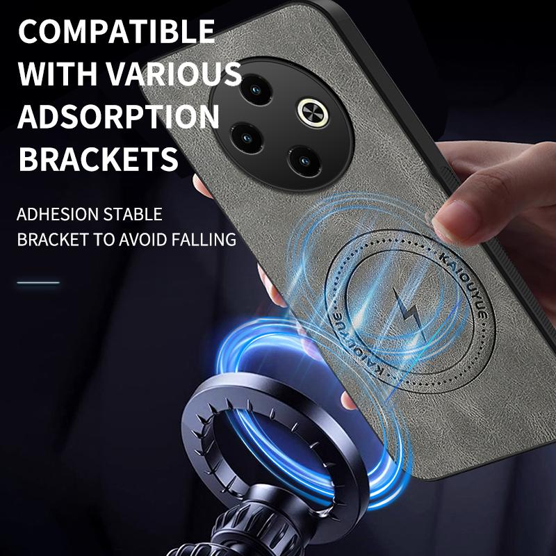 For Tecno Spark 30 Pro Fashion Leather Shockproof Phone Case For Tecno Spark 20 Magnetic Wireless Charging Cover Spark 20C Shell