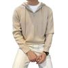 Men's 2024 Autumn Winter Casual Knit Pullover Hoodie - Drop Shoulder, Half Zip, Versatile.