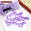 20PCS.Korean-style Fashion Fabric Hair Ties: Cute Rabbit Ear Hair Accessories with Polka Dots, Stripes & Floral Patterns,Perfect