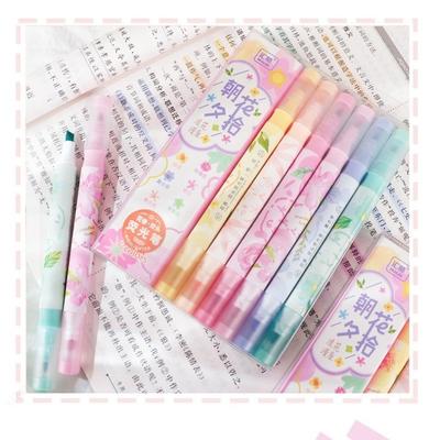6ks/sada Dvojhlavý pastelový zvýrazňovač vůní Kawaii psací potřeby Barevný popisovač školní potřeby Zvýrazňovač japonských psacích potřeb