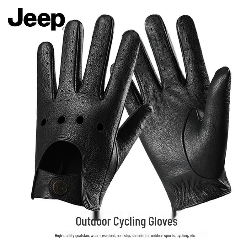 

JEEP Goatskin Leather Touchscreen Driving & Riding Gloves L