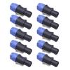 20/10pcs Speaker Connectors 4 Pole 4 Pin Male Audio Cable Adapter Speakon ABS Shell Jack Accessories Ohm Plug For Neutrik NL4FC