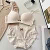 Sweet Girl Lace Edge Sexy Underwear Women's Small Breasts Gather and Show Big Anti-sagging Bra Women's Cotton Chest Without Steel Ring