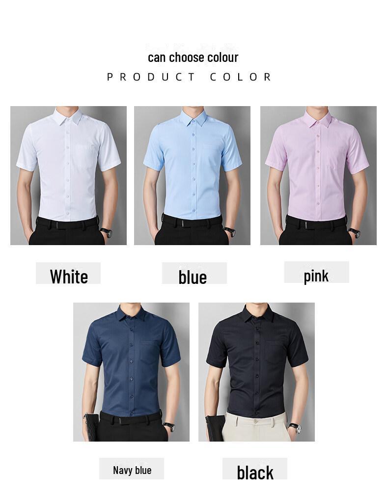 40 Cotton Twill Casual Short-Sleeve Shirt