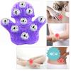Palm Shaped Massage Glove 360-degree with 9 Metal Roller Body Massager Relieve Fatigue Acupoint Massage Massage Brush