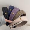 Sponge Padding Wide Edge Headband Solid Color Thick Hair Band Retro Hair Hoop  Winter Season