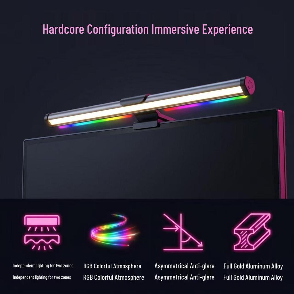 RGB Gaming Monitor Screen Light: Eye Protection & Desktop Ambiance