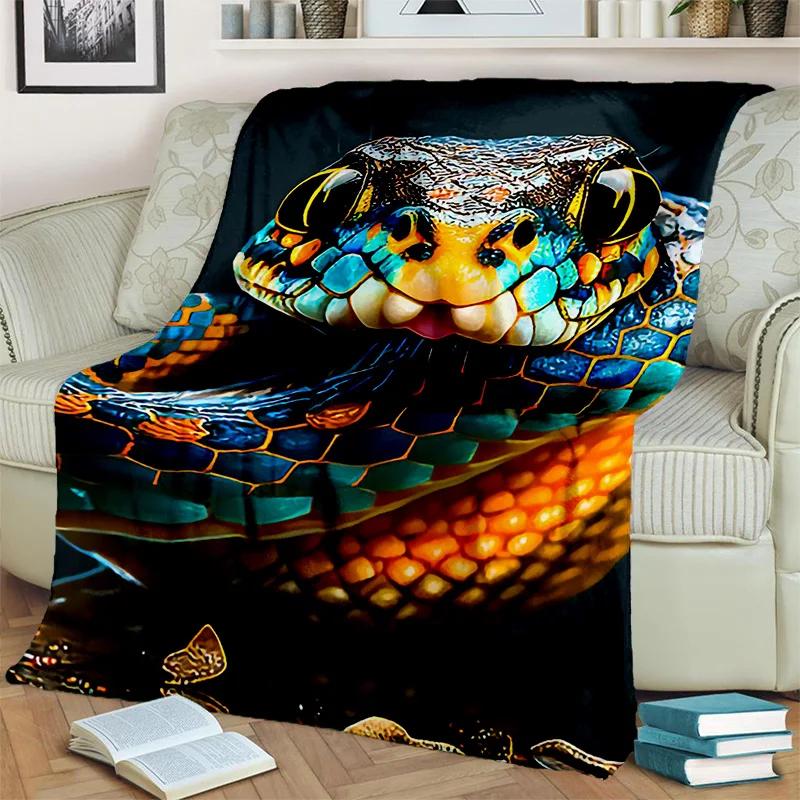 Gothic Snake Serpent Python Viper Blanket,Soft Throw Blanket for Home Bedroom Bed Sofa Picnic Travel Office Cover Blanket Kids