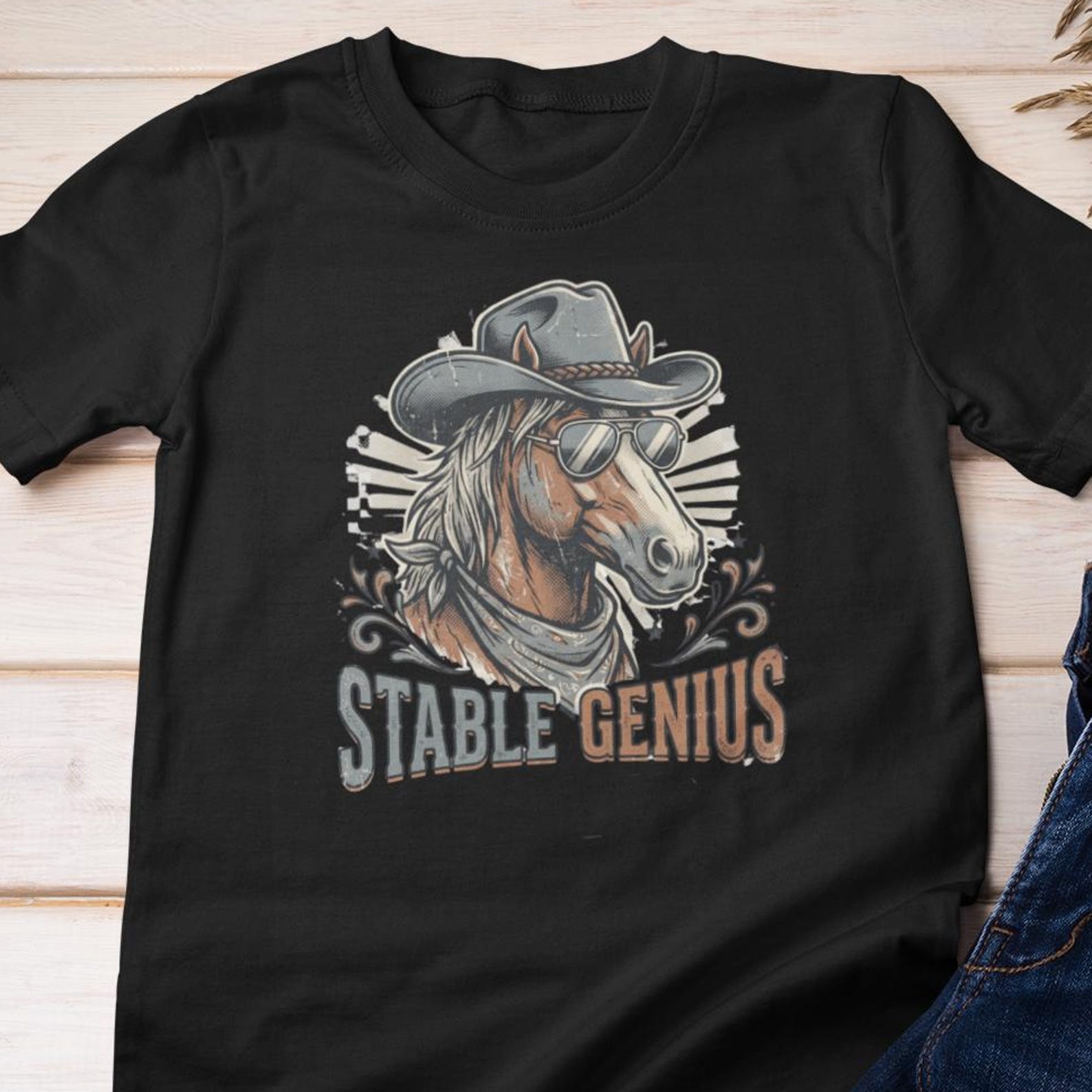 Funny Shirt - Stable Genius - Gift for Politics Lover, Heavy Cotton Humorous Tee, XL