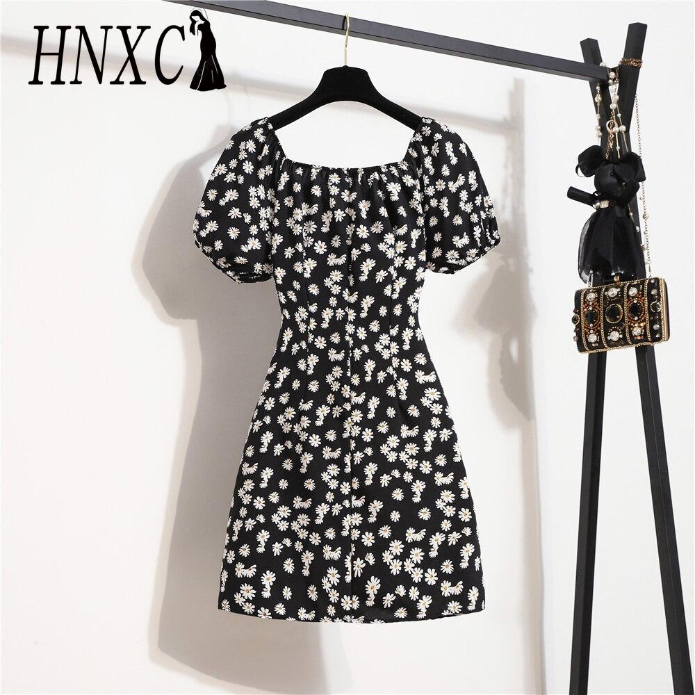 Bohemian Women Mini Sexy Dresses Summer Floral Print Pleated Ruffle Dresses Elegant Puff Sleeve Short Dress Korean Women Dress Vestidos