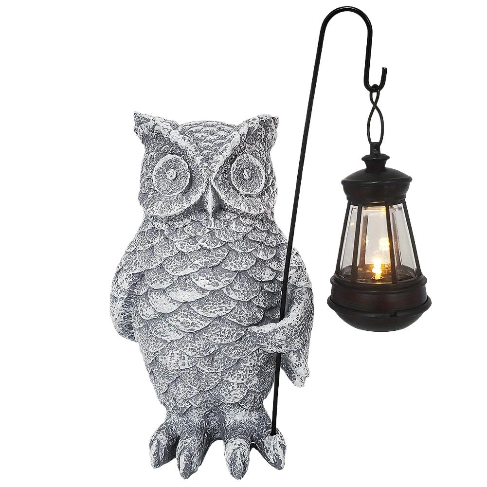 

Солнечный светильник для садовой статуи, водонепроницаемая креативная фигурка совы со светодиодной лампой, светодиодный светильник на солнечной батарее для сада, патио и газона