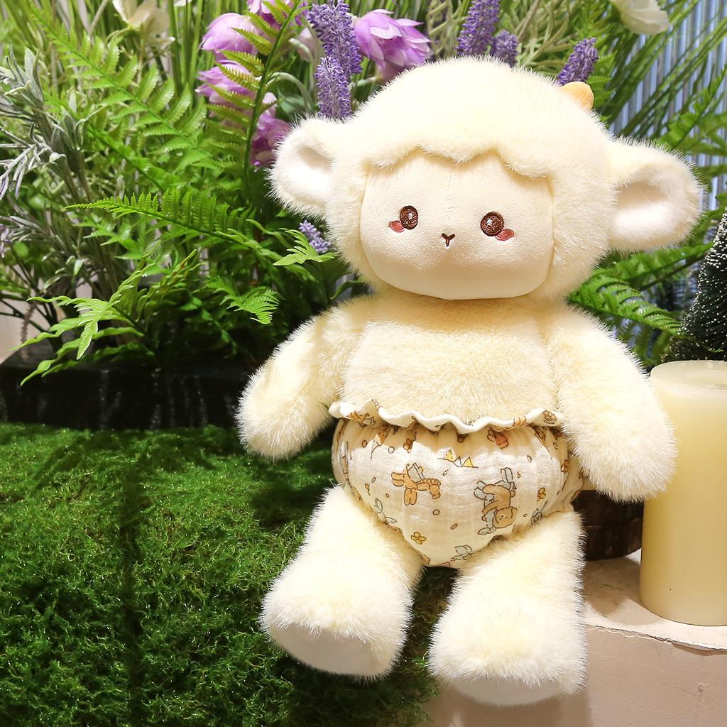 Running Cute Pet Puppy Birthday Gift Lamb Sleeping Doll Cute Elephant Plush Toy Doll Soft Doll