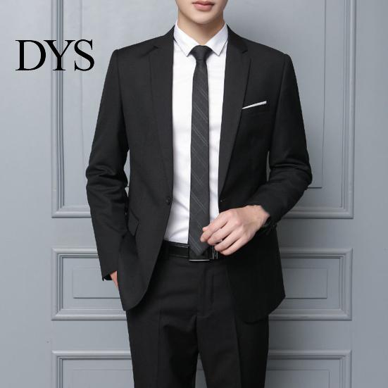 Completo da Uomo 2 Pezzi/Set Manica Lunga Tasche a Pattina Monopetto Monocolore Set Sposo Vestibilità Slim Blazer con Bavero Pantaloni Dritti
