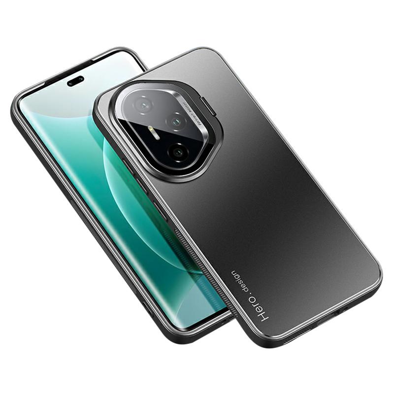 For Honor 400 Pro 5G (Global) Case with Lens Kickstand Shockproof PC+TPU Phone Cover