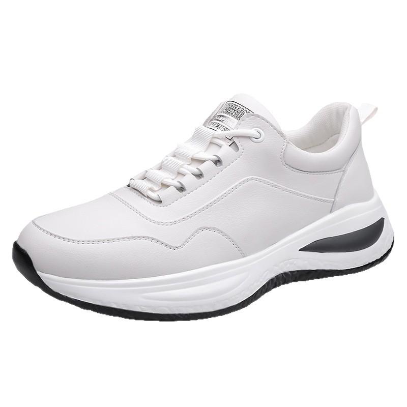 Woodpecker Casual Sports Shoes Men's Non-slip and Wear-resistant Lightweight Leather Waterproof Travel Shoes Spring New Black Shoes
