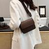 Korean Style Retro Women's Shoulder Bag 2024: Trendy, Textured, Simple Small Square Crossbody