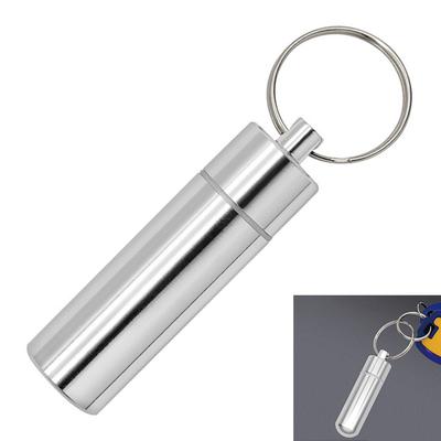 Porta-cápsulas Chaveiro Portátil Impermeável para Idosos Estojo de Pílulas de Primeiros Socorros Liga de Alumínio Cuidados de Saúde para Viagens Camping