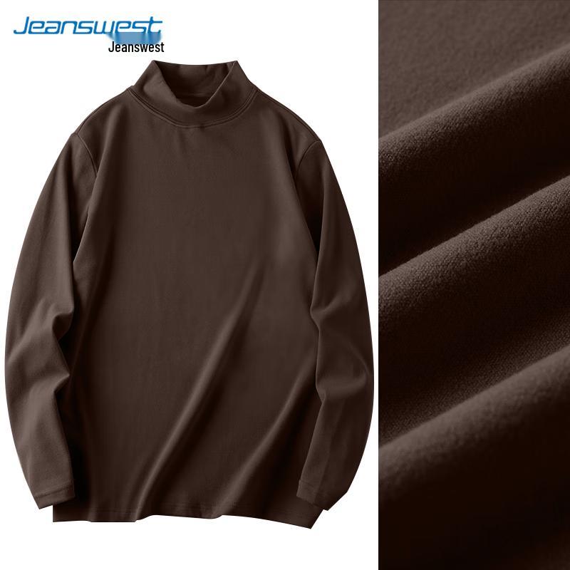 Jeanswest Men s De Velvet Thermal Long Sleeve Mock Neck T-Shirt XL