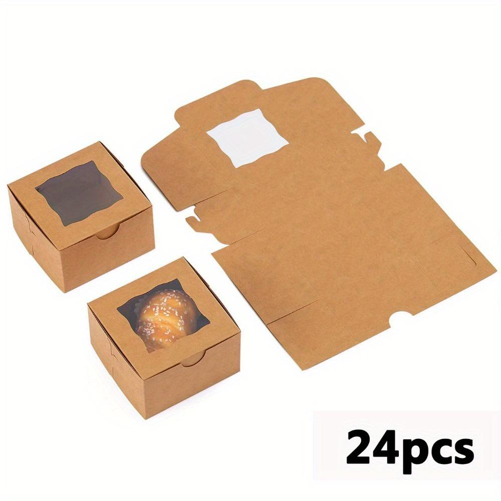 

24 шт. Мини-подарочные коробки с окном, идеально подходят для демонстрации и упаковки подарков, идеально подходят для Рождества, Нового года, свадеб, юбилеев и вечеринок, поделок своими руками 24pcs хаки