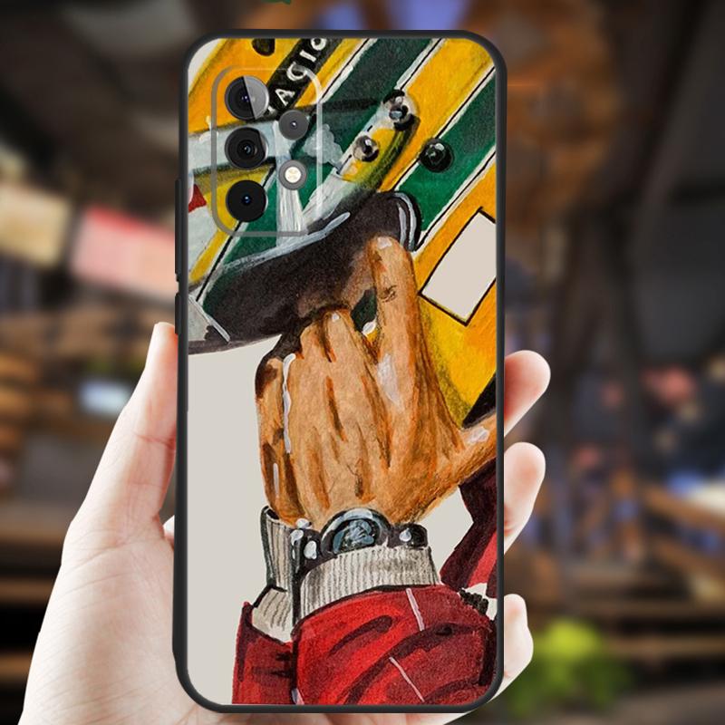 Racing Ayrton Senna Case For Samsung Galaxy A26 A54 A14 A36 A16 A33 A56 A15 A55 A53 A35 A22 A32 A52 A34 A05 A06