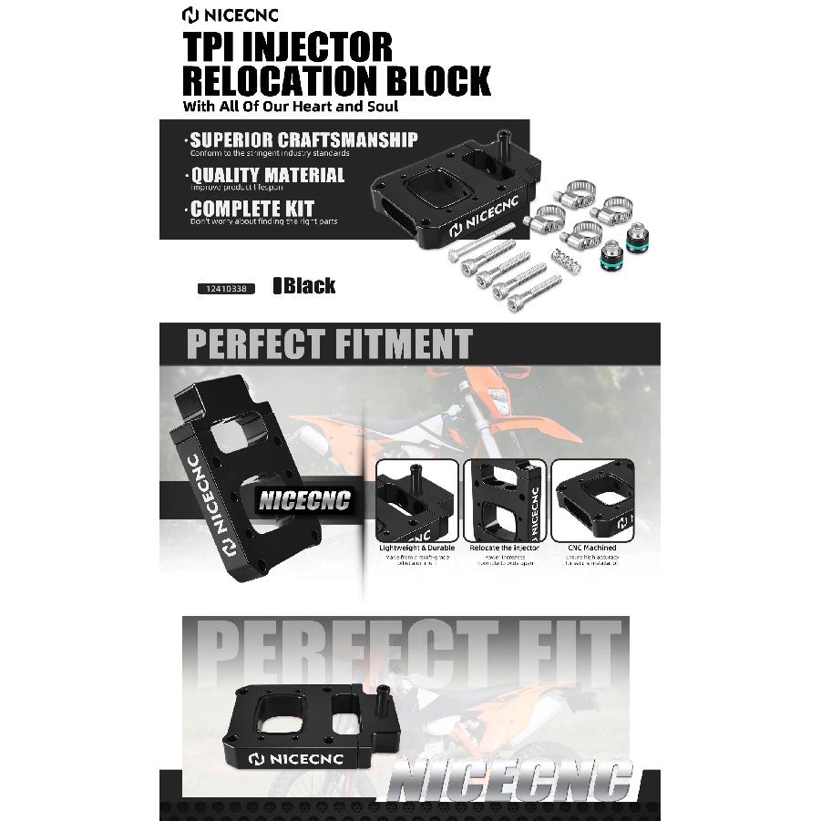 NICECNC For KTM EXC 300 TPi 300 XC-W TPi For Husqvarna TE 300i TE250i TX300i GasGas EC 300 EC250 TPI Injector Relocation Block