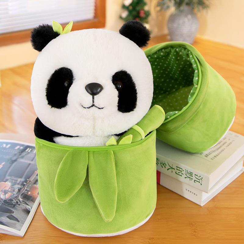 

Бамбуковая трубка Кукла панда Кукла Чэнду Имитация большой панды Плюшевая игрушка Детский подарок Девочки Тряпичная кукла 25cm