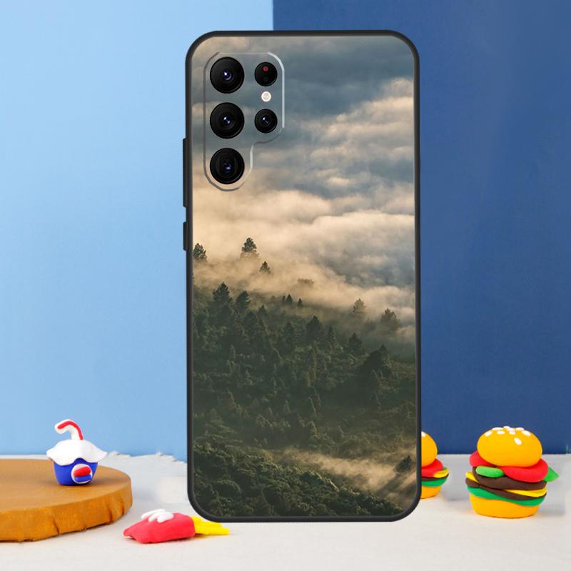 Forest Cloud Pattern Phone Case For Samsung Galaxy S24 Ultra S9 S10 S20 FE S22 S21 S23 Plus S25 Ultra Cover Coque