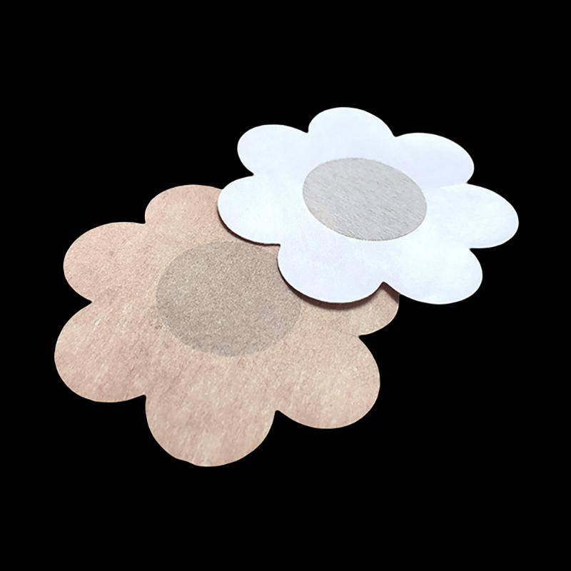 50 Pcs Satin Black Flower Breast Cover Sticker Bra Pad Patch Disposable Self-Adhesive Nipple Cover Breast Petals Women Intimates