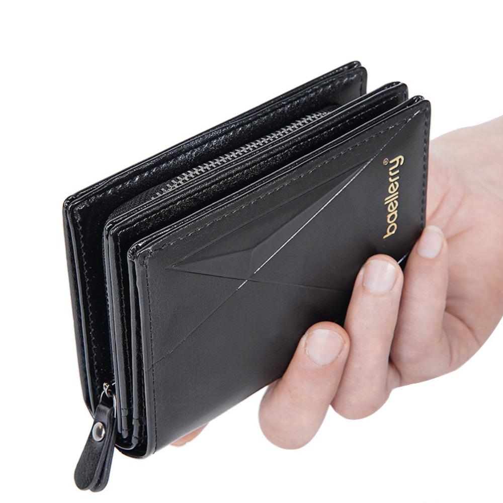 Soft Male Leather Purse PU Leather Men Card Holder Contracted Men's Short Wallet Men