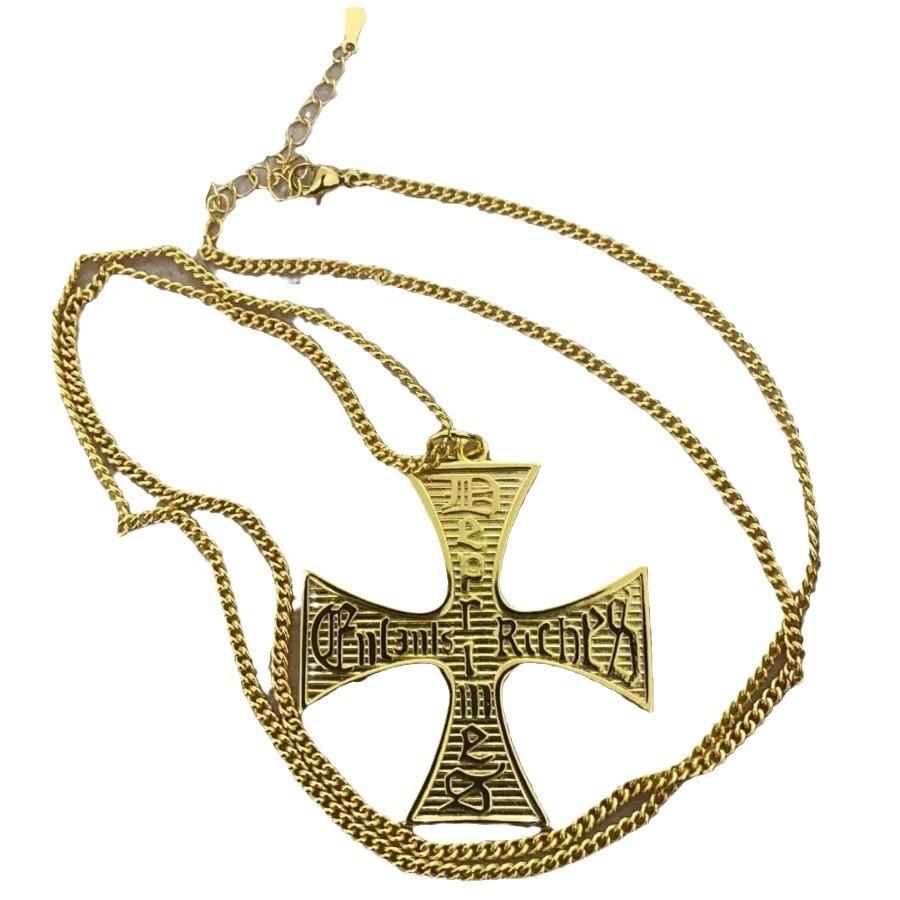 Ожерелье-крест, панк-свитер, ожерелье