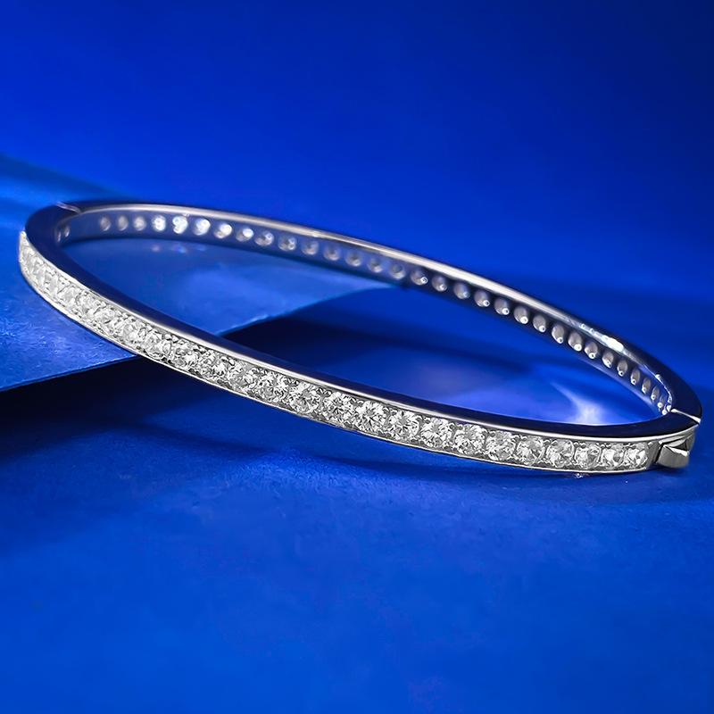 925 Silver Plated Platinum Half Bracelet Women s Fashion Single Row Fine Exquisite Jewelry for Women 16cm