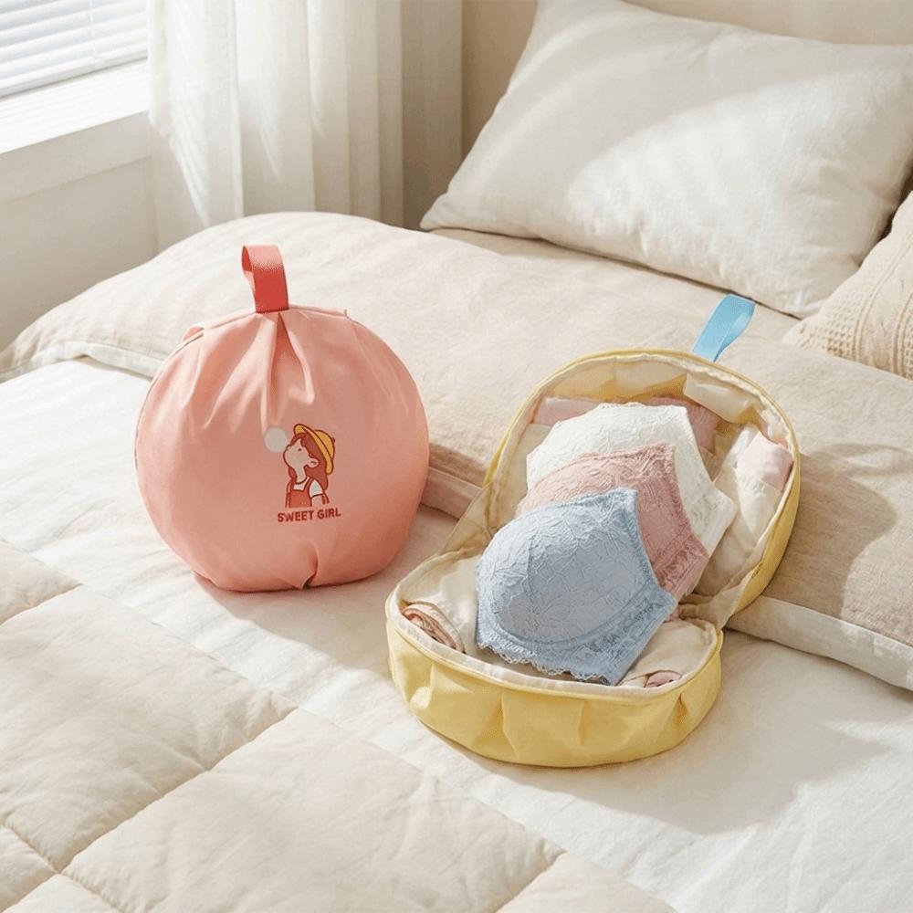 Handheld Underwear Storage Bag Polyester Fiber Bra Storage Bag Underwear Packing Cube  Travel