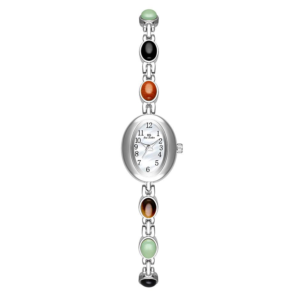 Women quartz Watch Luxury Brand Retro Natural Dongling Stone an Jade Waterproof Ladies Advanced Chain Wristwatches gift
