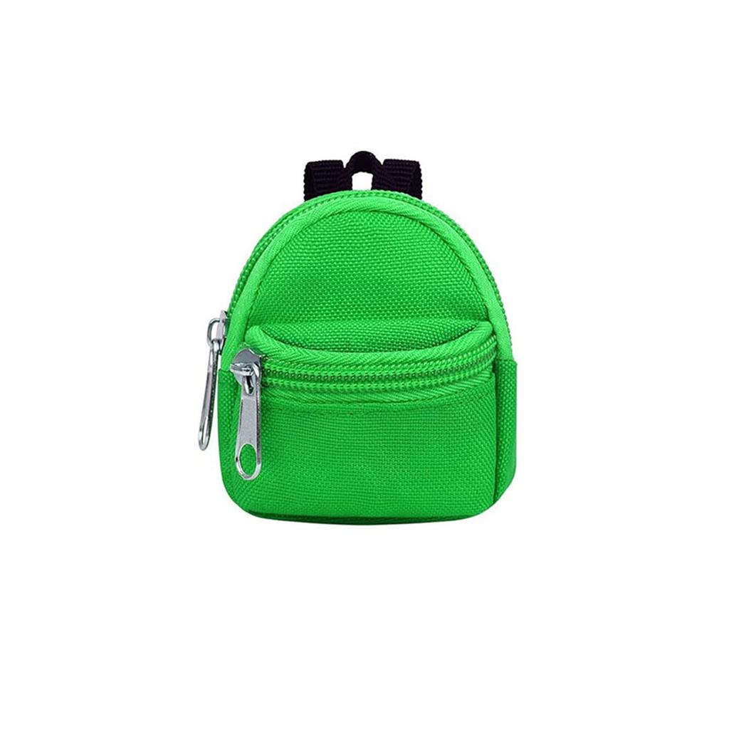 1 Piece Double-Shoulder Zipper Small Coin Purse Keychain Mini Backpack Pendant
