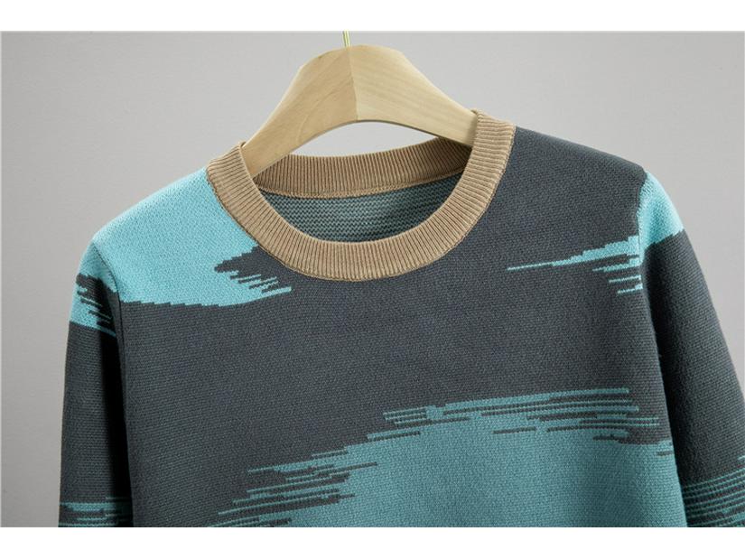 Herbst/Winter 2025 Damen Farbblock-Pullover & Strickhosen Set - Lässige Eleganz