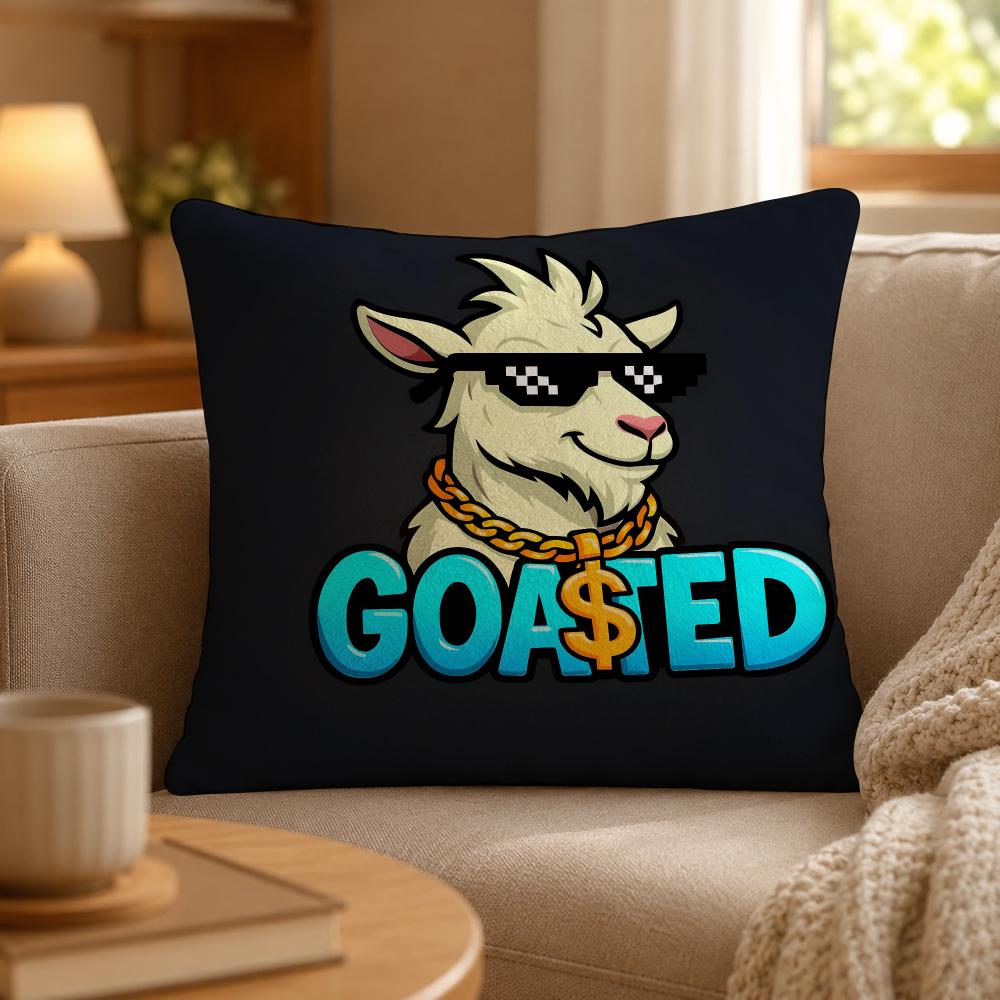 Game Goat Simulator Comedy Cushion Cover Personalized Short Plush Cushion Cover Sofa Pillowcase Bedroom Home Decor Gift