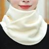 Autumn Winter Velvet Snap Neck Scarf Thick Warm Windproof Riding Neck Cover Solid Color Classic Design Perfect Gift for Women