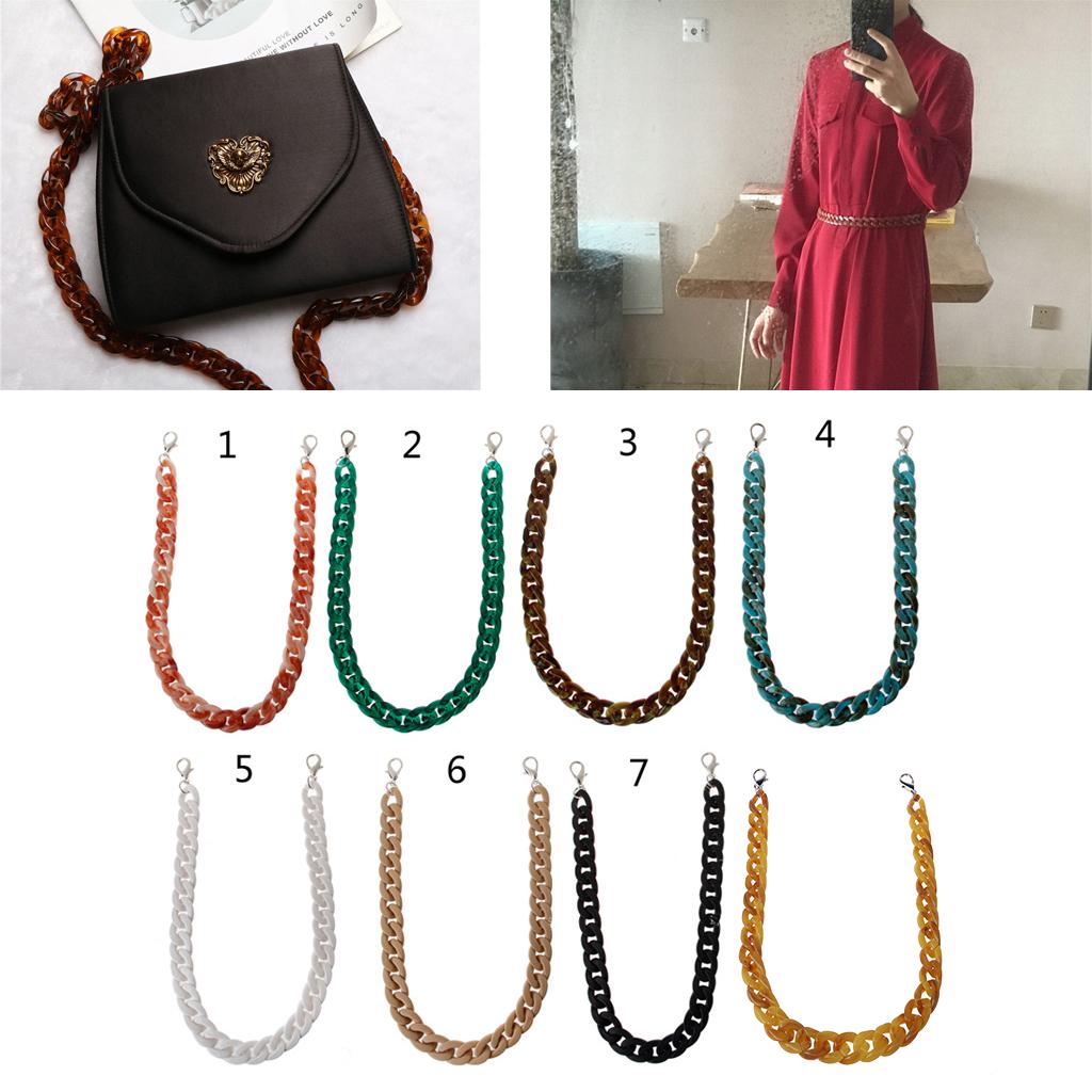Resin Bag Strap Acryli Bag Chain Purse Strap Handle Replacement Handbag Purse Making Accessories Cross-Body Bag Chain