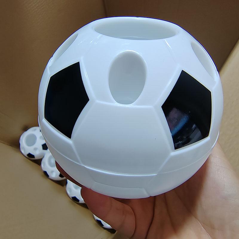 Creative Company Annual Meeting Gift: Custom Logo Spherical Plastic Pen Holder for Business Events & Store Anniversaries